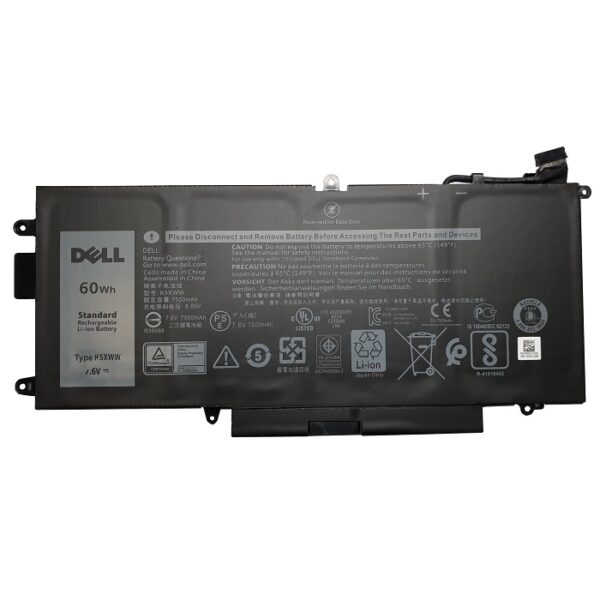 בטריה אורגינלית ללפטופ דל DELL ORIGINAL BATTERY 60WH 7.6V 7500MAH K5XWW
